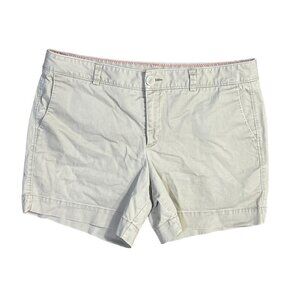 Dockers Women's Chino Shorts Light Khaki Tan Flat Front Size 14